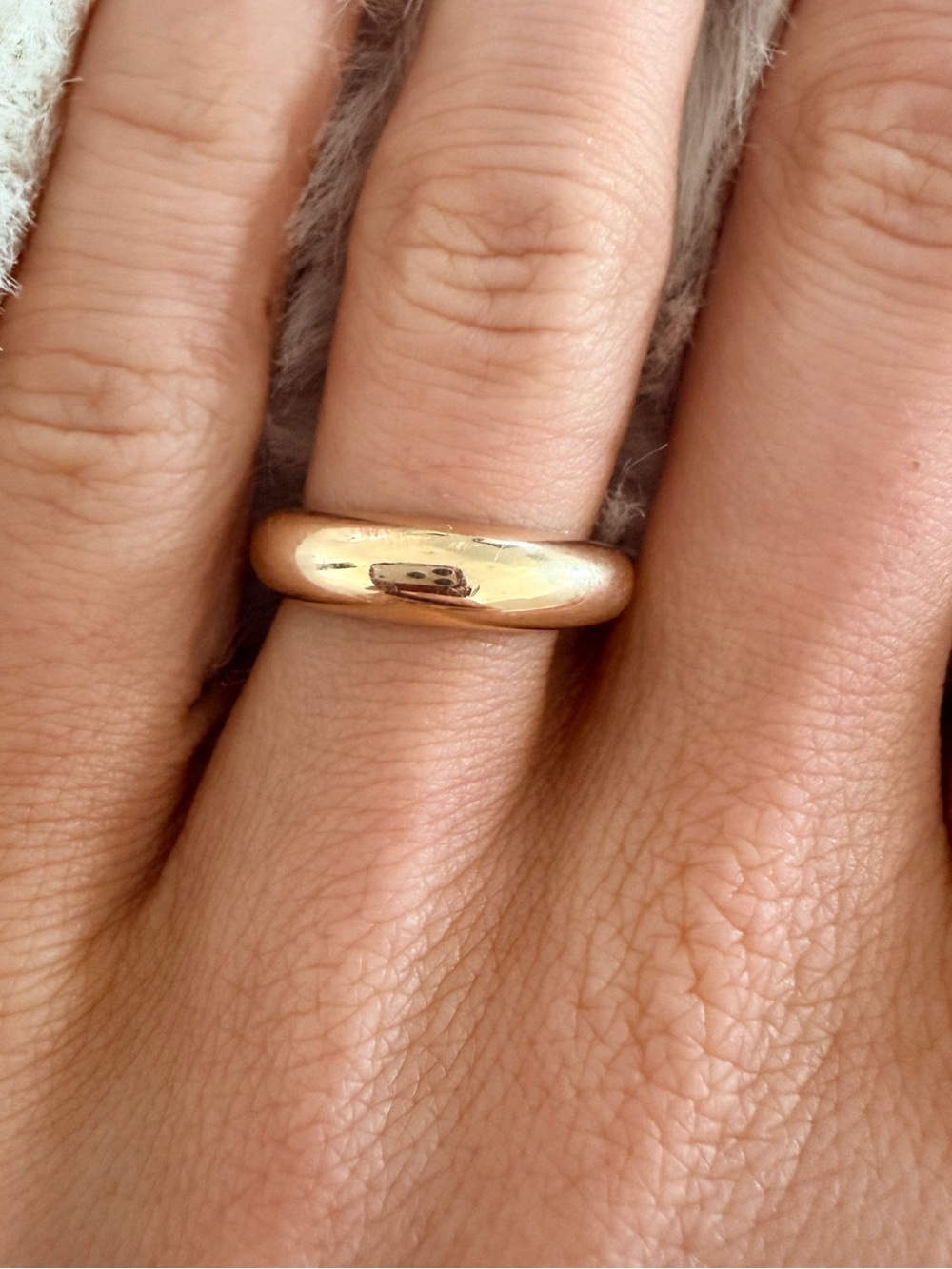 Ring Concierge 14k Solid Gold Dome Gypsy Ring Band